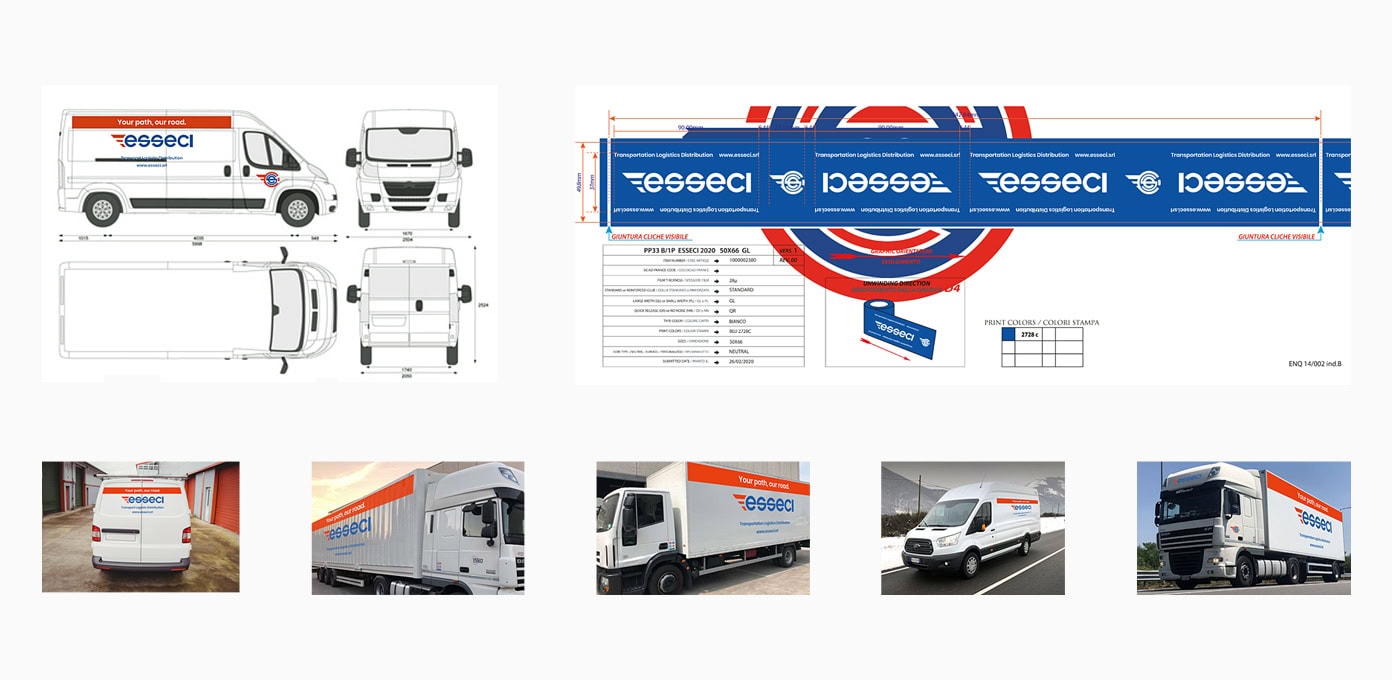 Stefano Bergomi Portfolio Esseci Trasporti Logistica Distribuzione Brand Identity