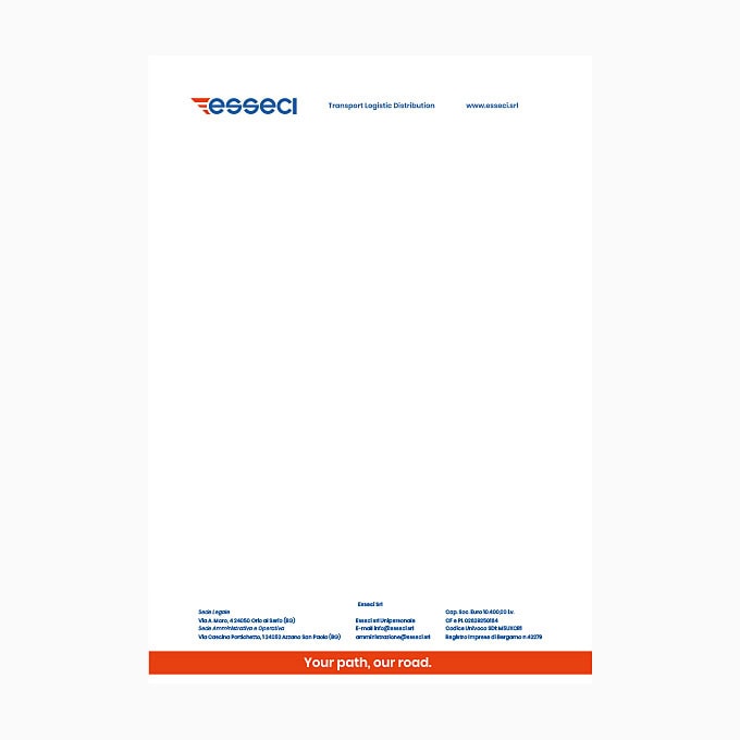 Stefano Bergomi Portfolio Esseci Trasporti Logistica Distribuzione Brand Identity