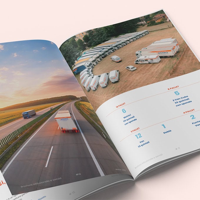 Stefano Bergomi Portfolio Esseci Trasporti Logistica Distribuzione Print Design