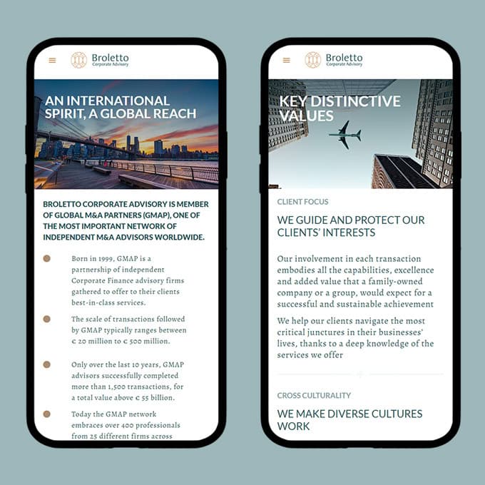Stefano Bergomi Portfolio Website Broletto Corporate Advisory