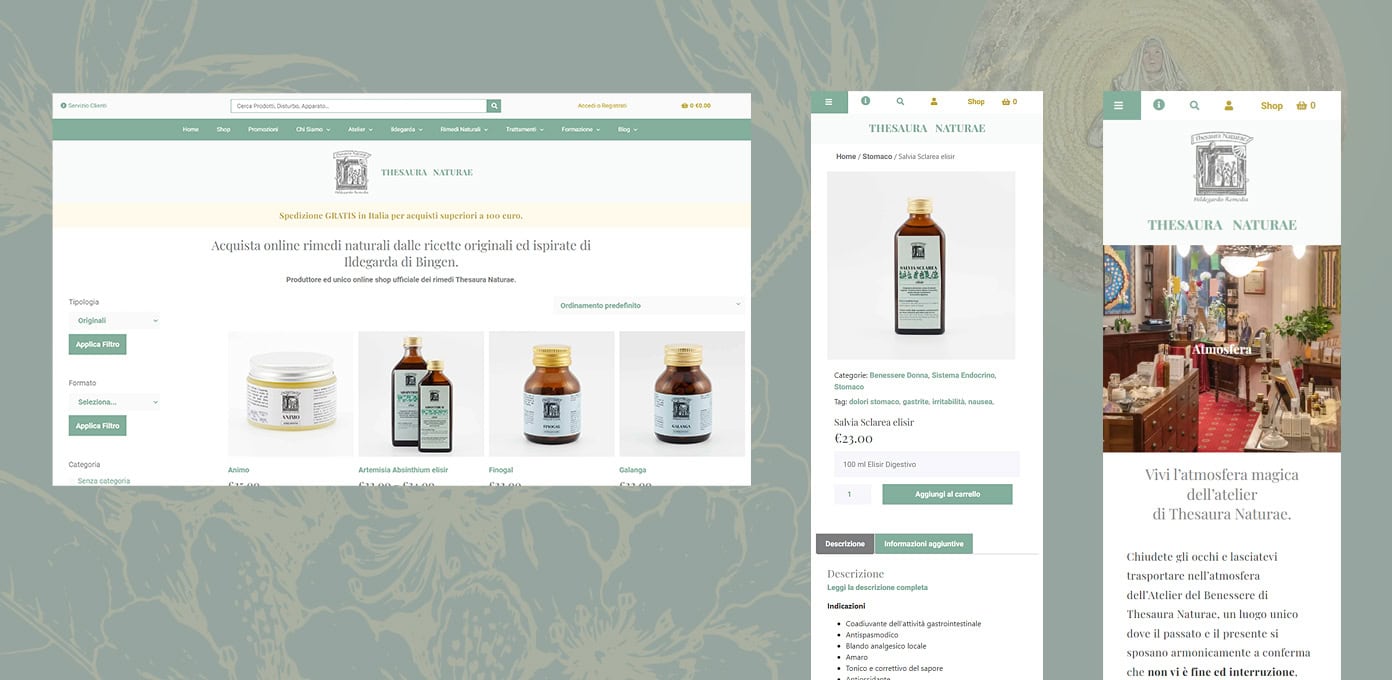 Stefano Bergomi Portfolio Website Ecommerce Thesaura Naturae
